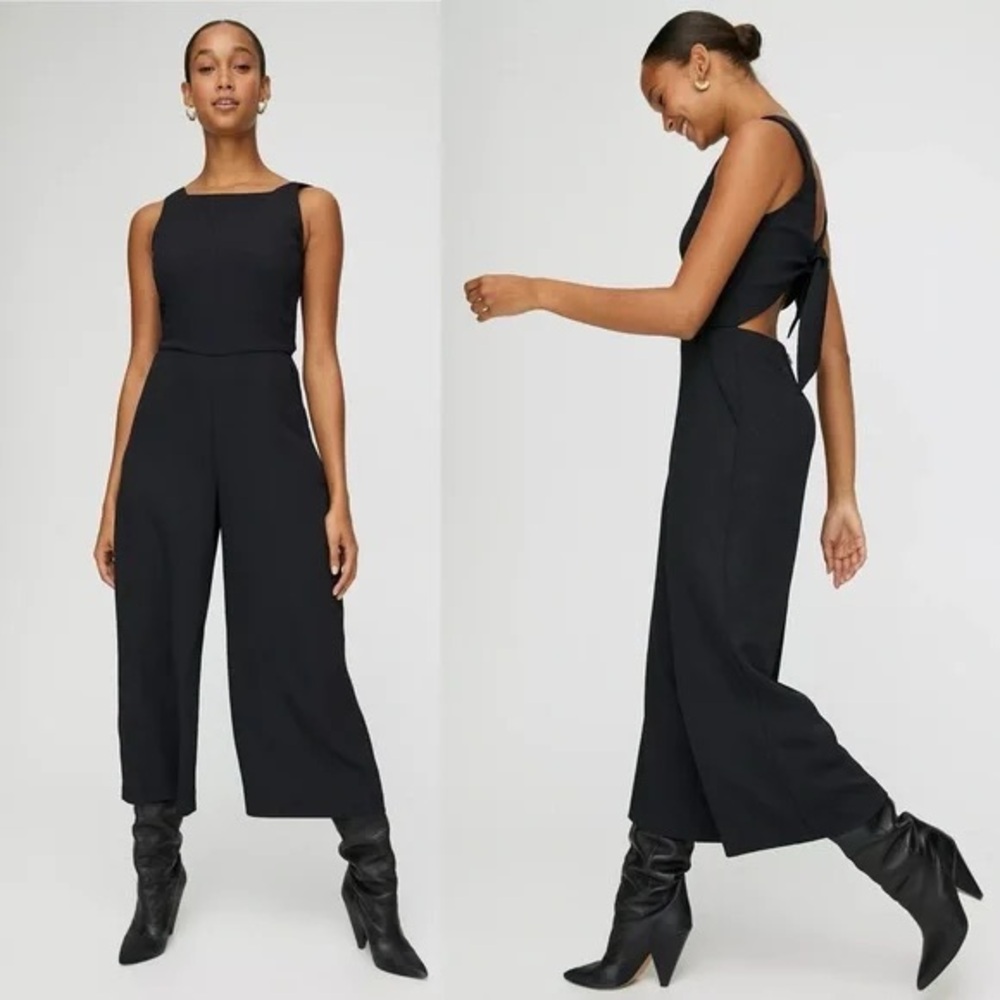 Aritzia Wilfred Ecoulement Tie Back Square Neck One Piece Jumpsuit